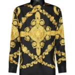 Versace Baroque Pattern Long Sleeved Shirt