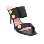 Balmain Square Toe Heeled Mules
