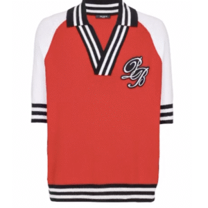 Balmain Signature Intarsia-Knit Short Sleeved Polo Shirt