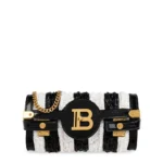 Balmain B-Buzz 23 Striped Clutch Bag