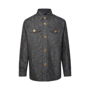 Versace Barocco Jacquard Buttoned Shirt Jacket